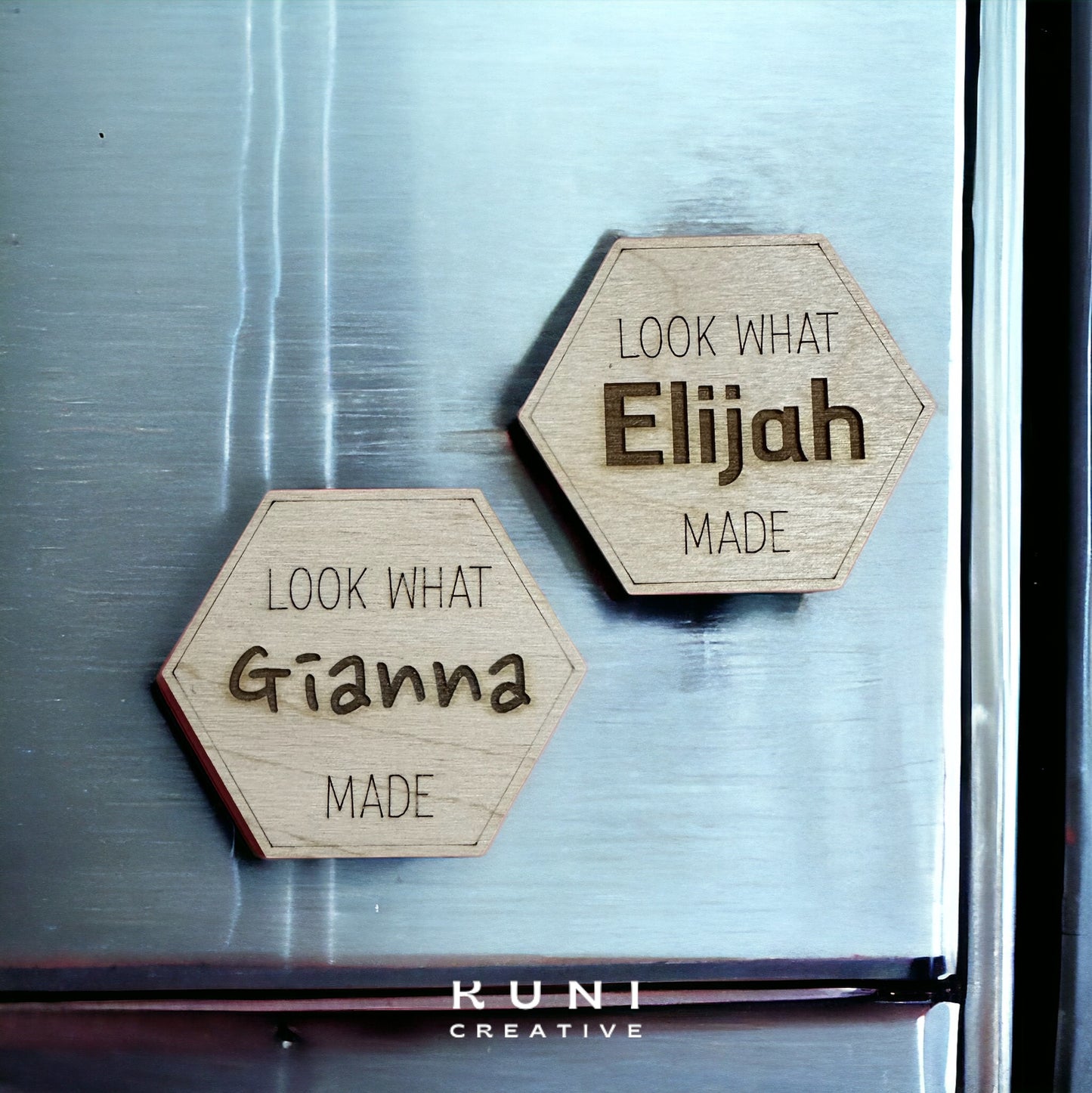 Personalized Look What I Made Hexagon Magnet