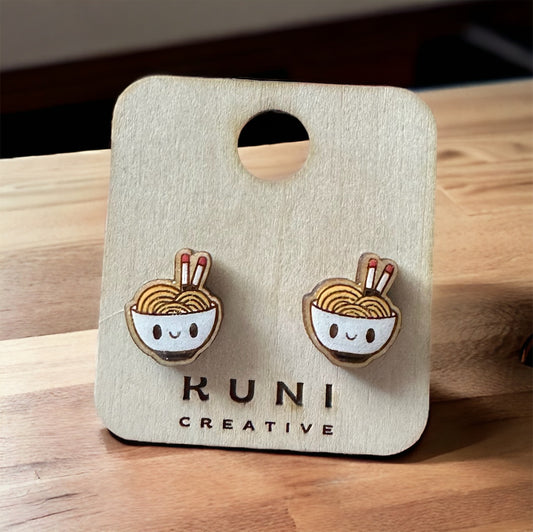 Kawaii Noodle Bowl Stud Earrings