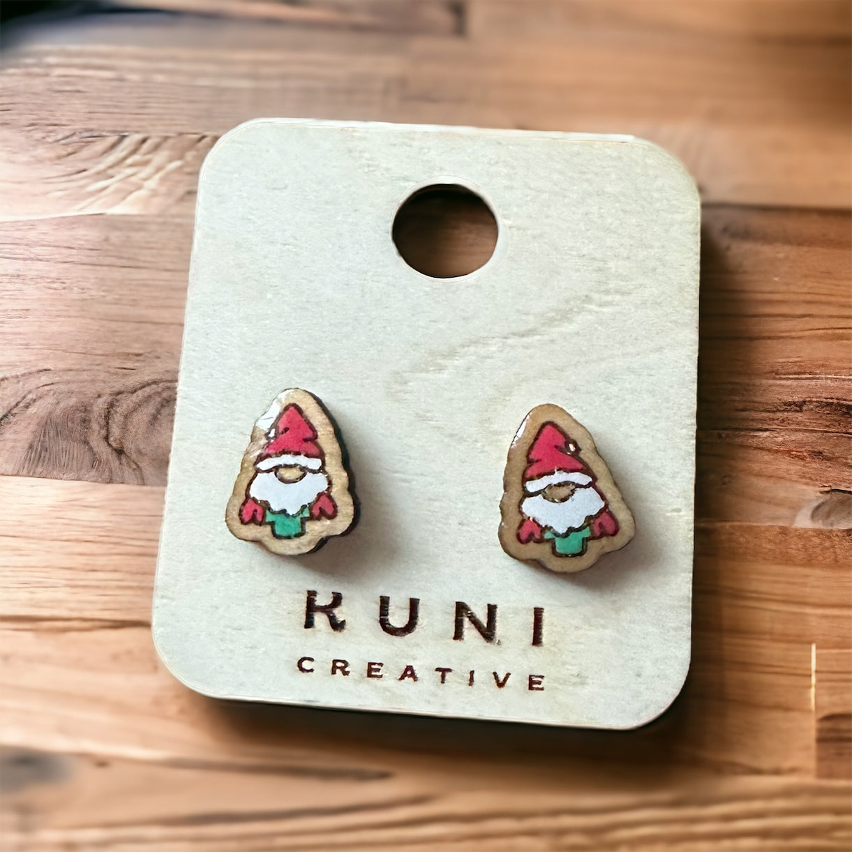 Kawaii Christmas Gnome Stud Earrings