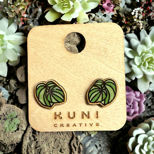 Monstera Leaves Stud Earrings