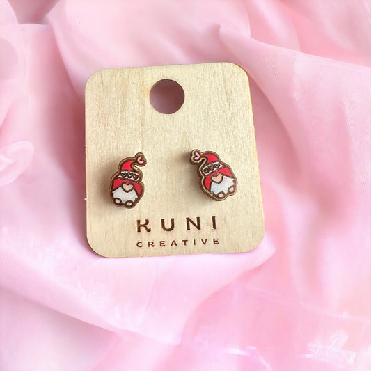 Valentines Gnomies Stud Earrings